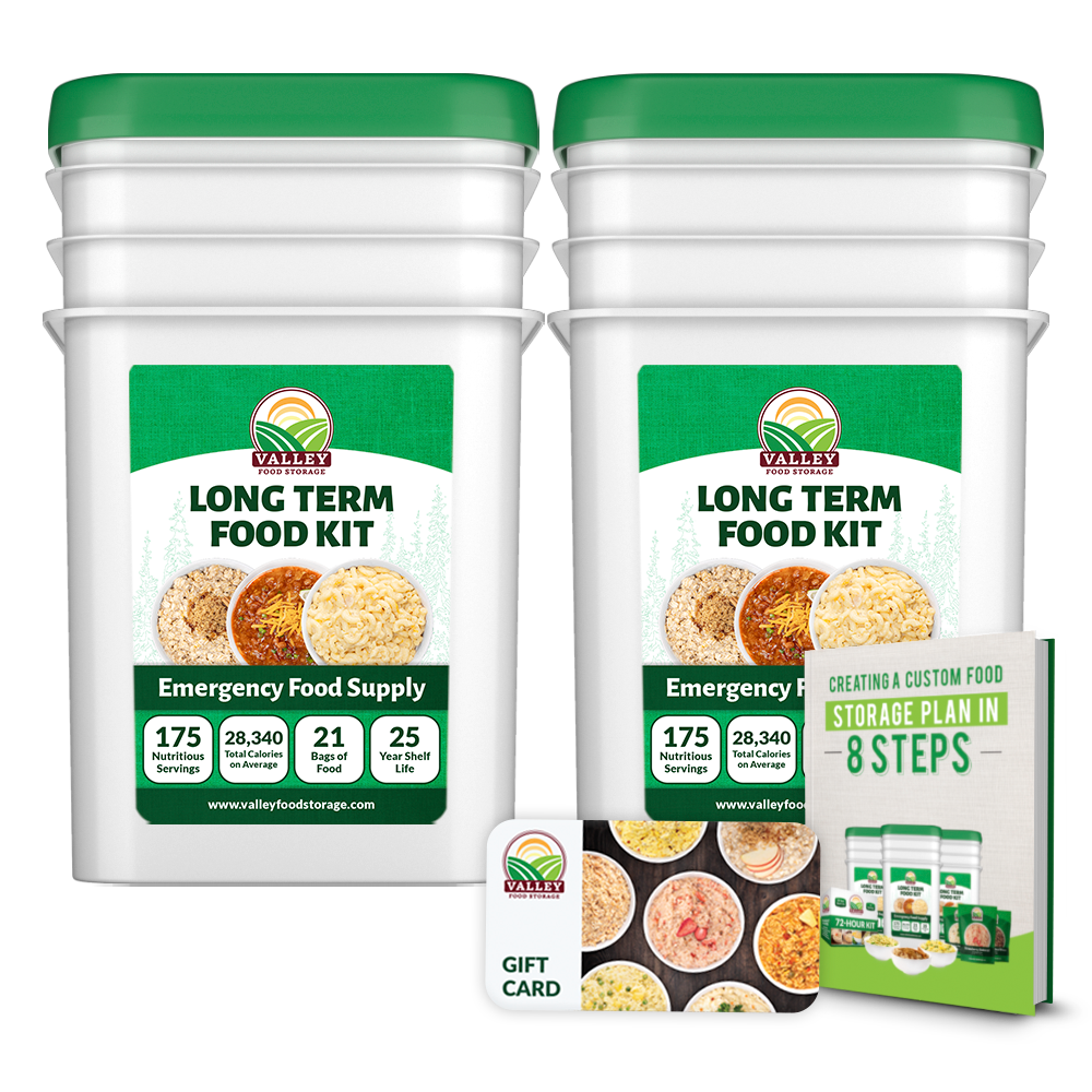2 Emergency Food Kits + 3 Free Gifts From Valley Food Storage