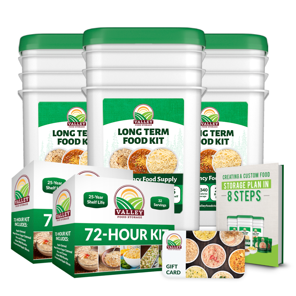 3 Emergency Food Kits + 5 Free Gifts From Valley Food Storage