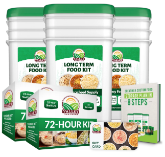 3 Emergency Kits + 5 Free Gifts! From Valley Food Storage
