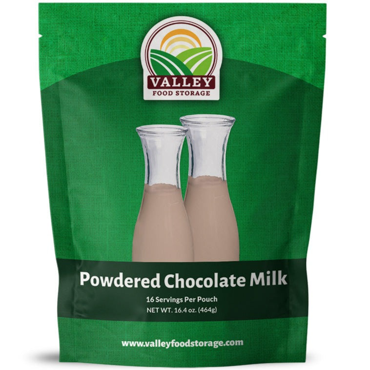 Chocolate Powdered Milk | 10 Pack + Bucket DAIRY Freeze Dried Milk | Buy Fortified Powdered Milk for Long Term Storage  From Valley Food Storage