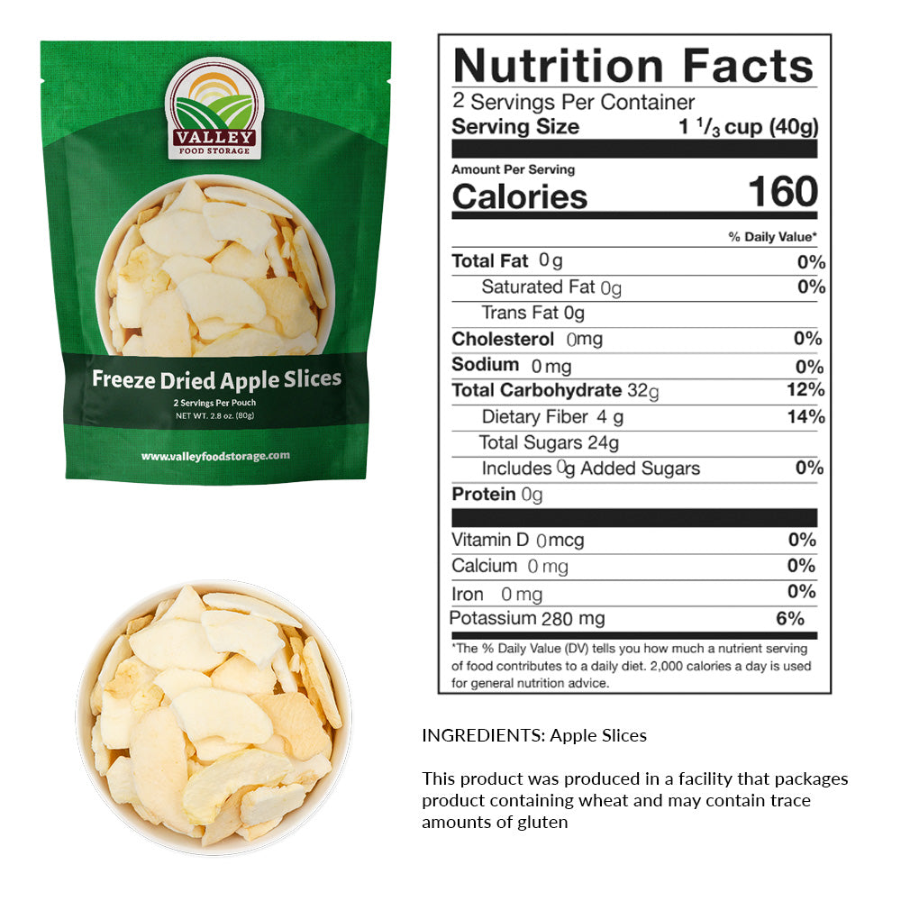 Freeze Dried Apple Slices From Valley Food Storage
