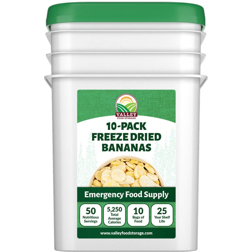 10-Pack Freeze Dried Bananas