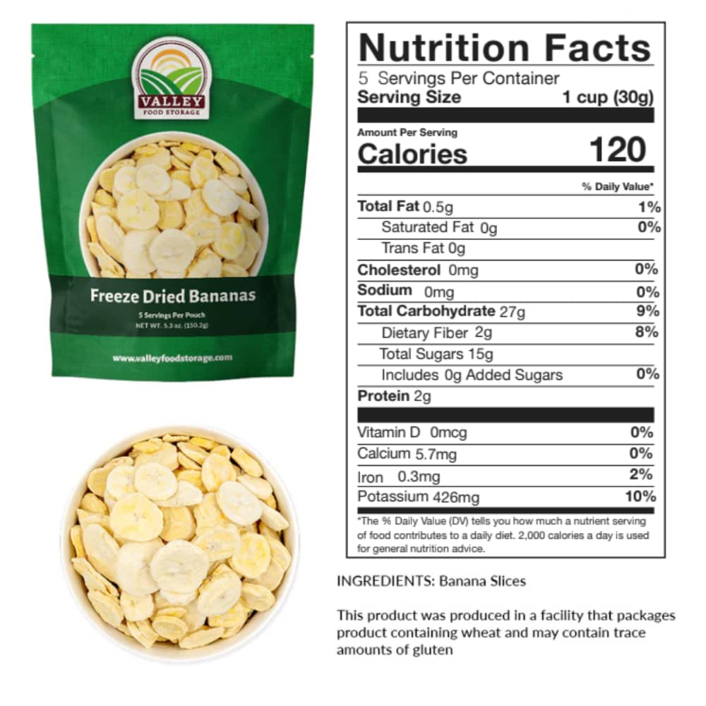 Freeze Dried Bananas Freeze Dried Bananas From Valley Food Storage