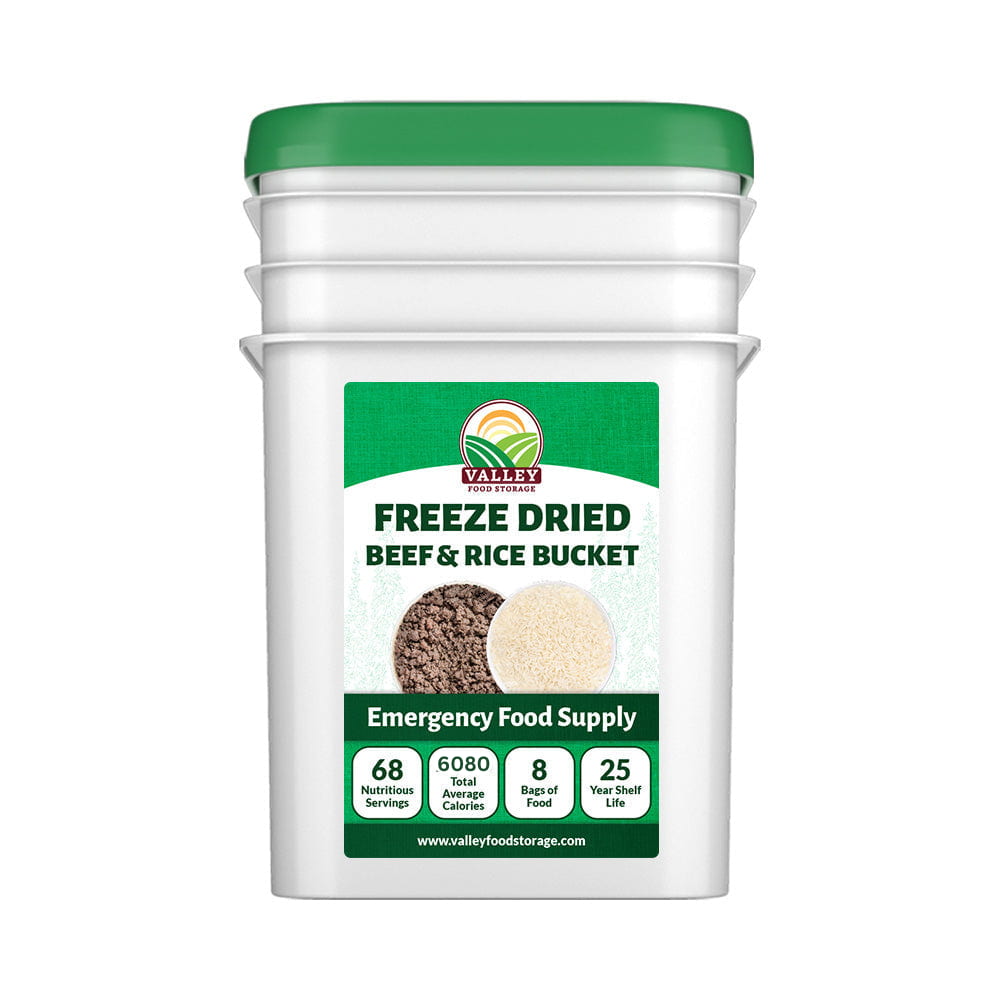 Freeze-Dried Beef & Rice Bucket Freeze-Dried Beef & Rice Bucket From Valley Food Storage