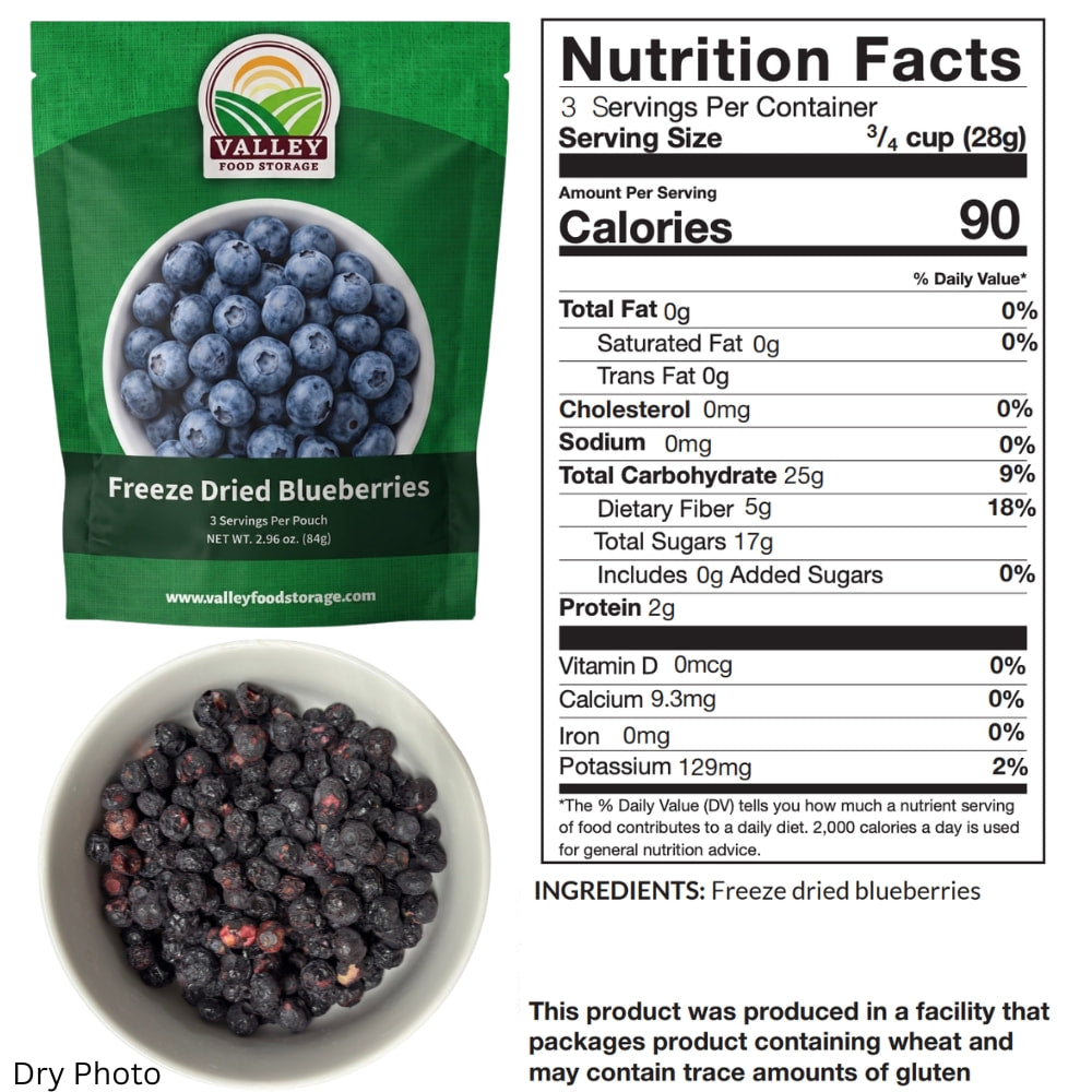 Freeze Dried Blueberries Freeze Dried Blueberries From Valley Food Storage
