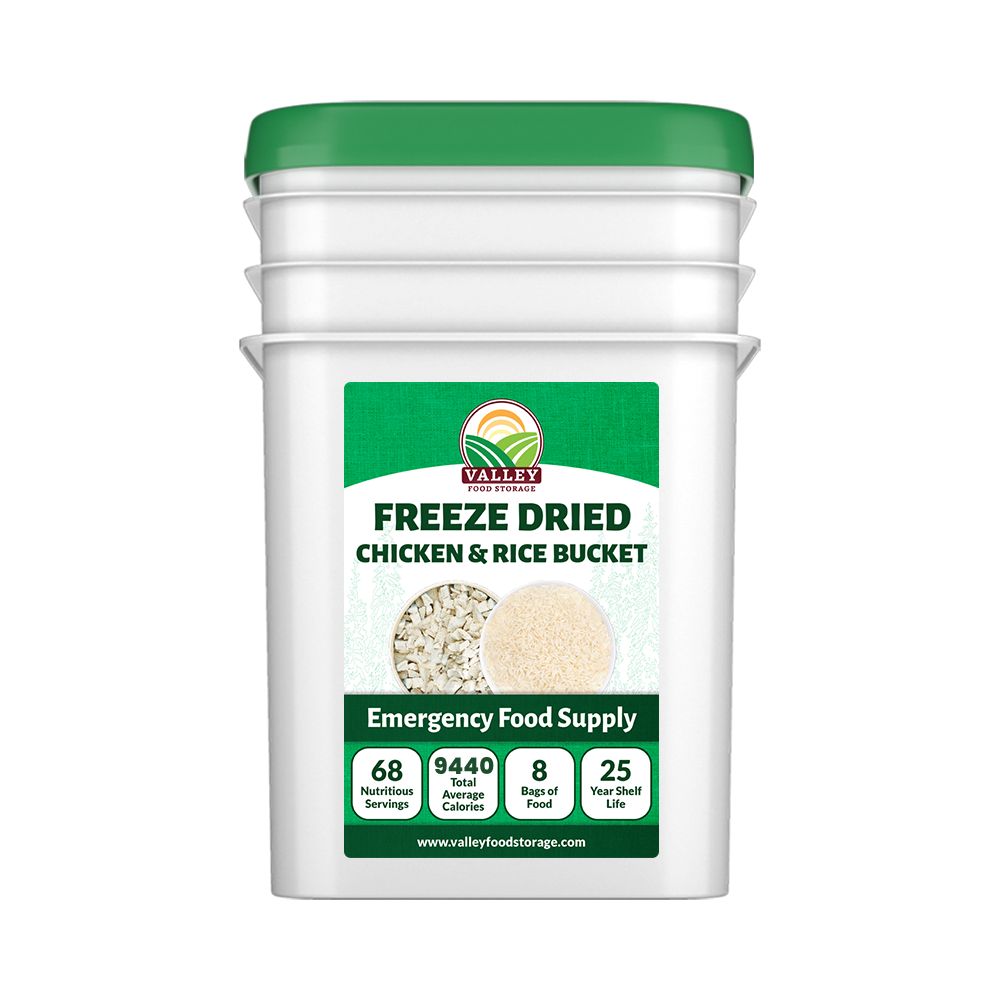 Freeze-Dried Chicken & Rice Bucket - Valley Food Storage