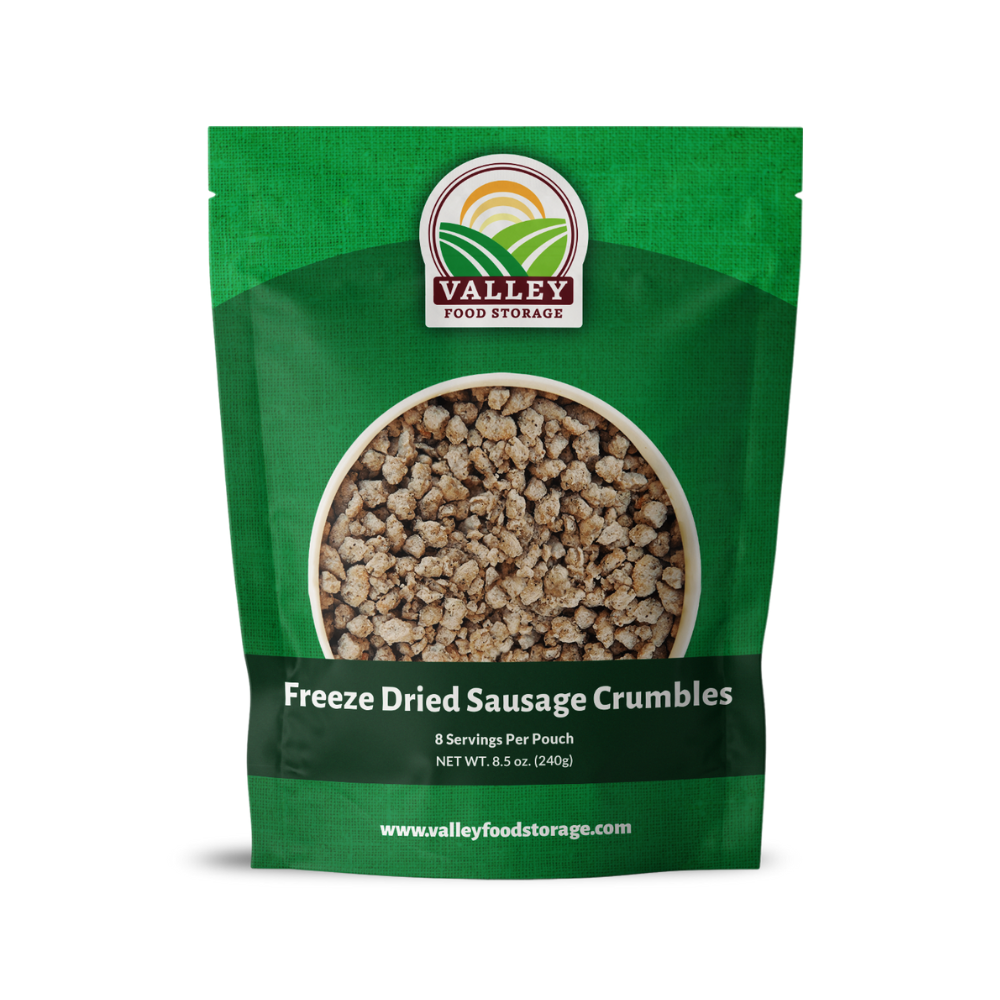 Freeze Dried Sausage Crumbles Freeze Dried Sausage Crumbles | Buy Freeze Dried &amp; Dehydrated Sausage Crumbles  From Valley Food Storage