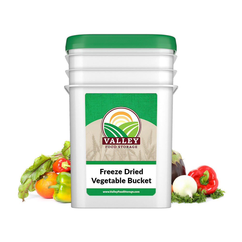 Freeze Dried Vegetables Bucket - 12 Pouches Freeze Dried Vegetables in Bulk | Buy a Freeze Dried Veggies Bucket Online From Valley Food Storage