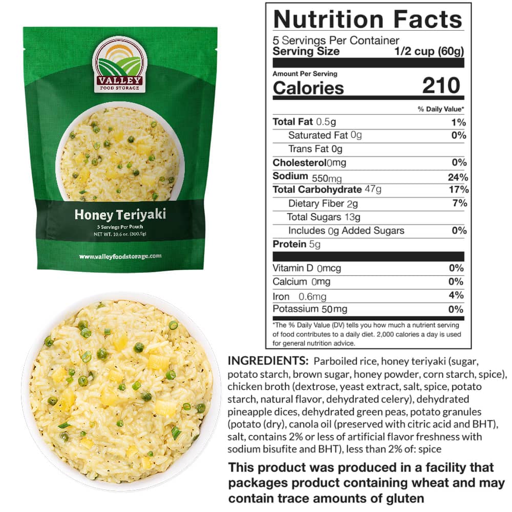 Honey Teriyaki Honey Teriyaki From Valley Food Storage