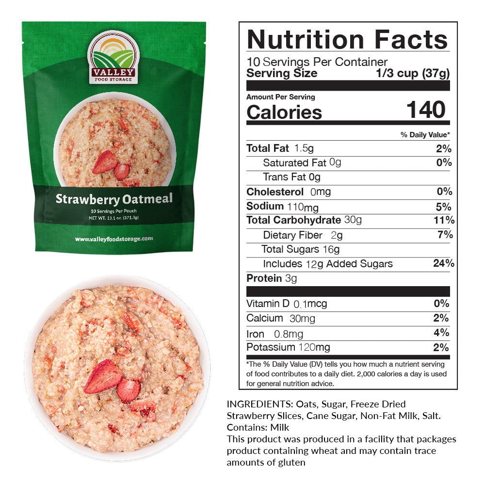 Strawberry Oatmeal From Valley Food Storage